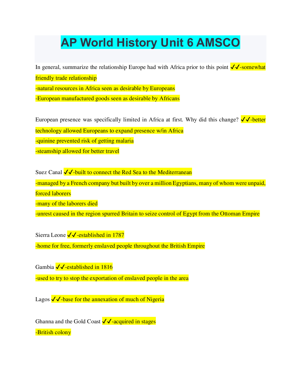 Unit 1 AP World History 2021 Already Passed Browsegrades